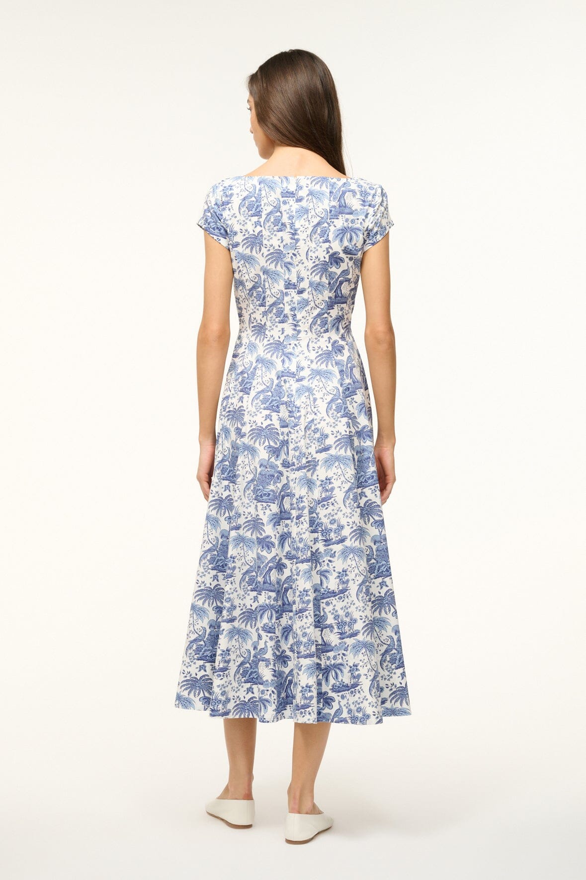 SHORT SLEEVE WELLS DRESS | BLUE TOILE - Image 4