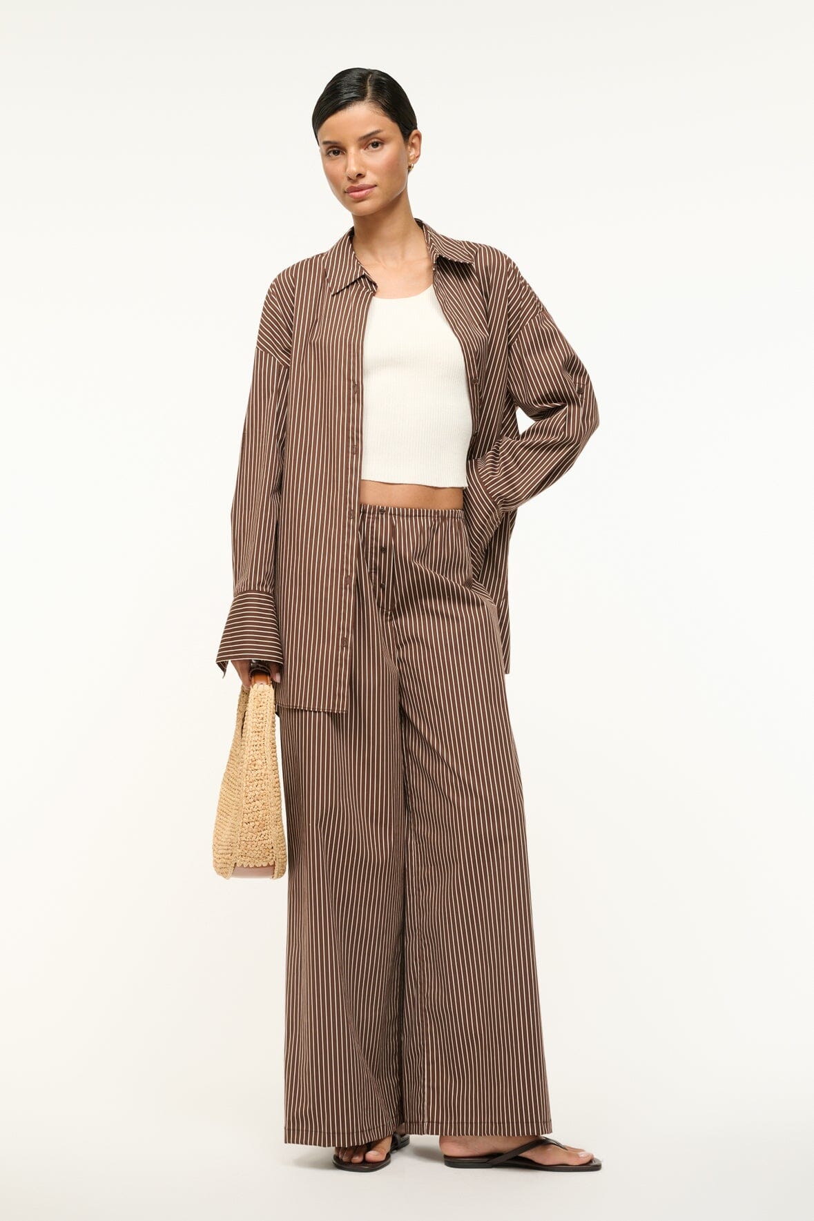 BONFIRE PANT | DARK OAK MICRO STRIPE