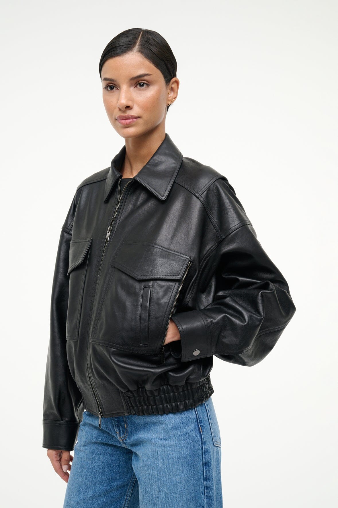 EUGENE LEATHER JACKET | BLACK - Image 3