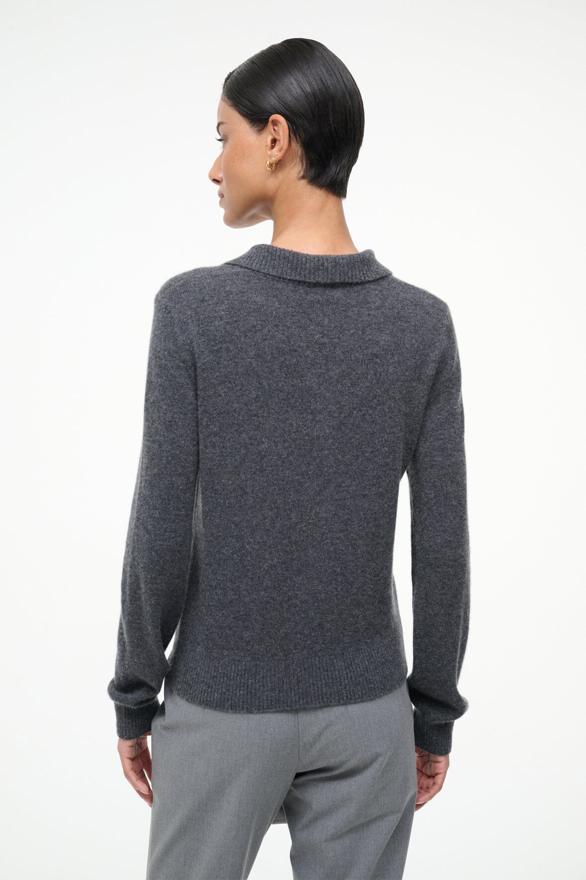 GEMMA CASHMERE SWEATER | CHARCOAL - Image 3