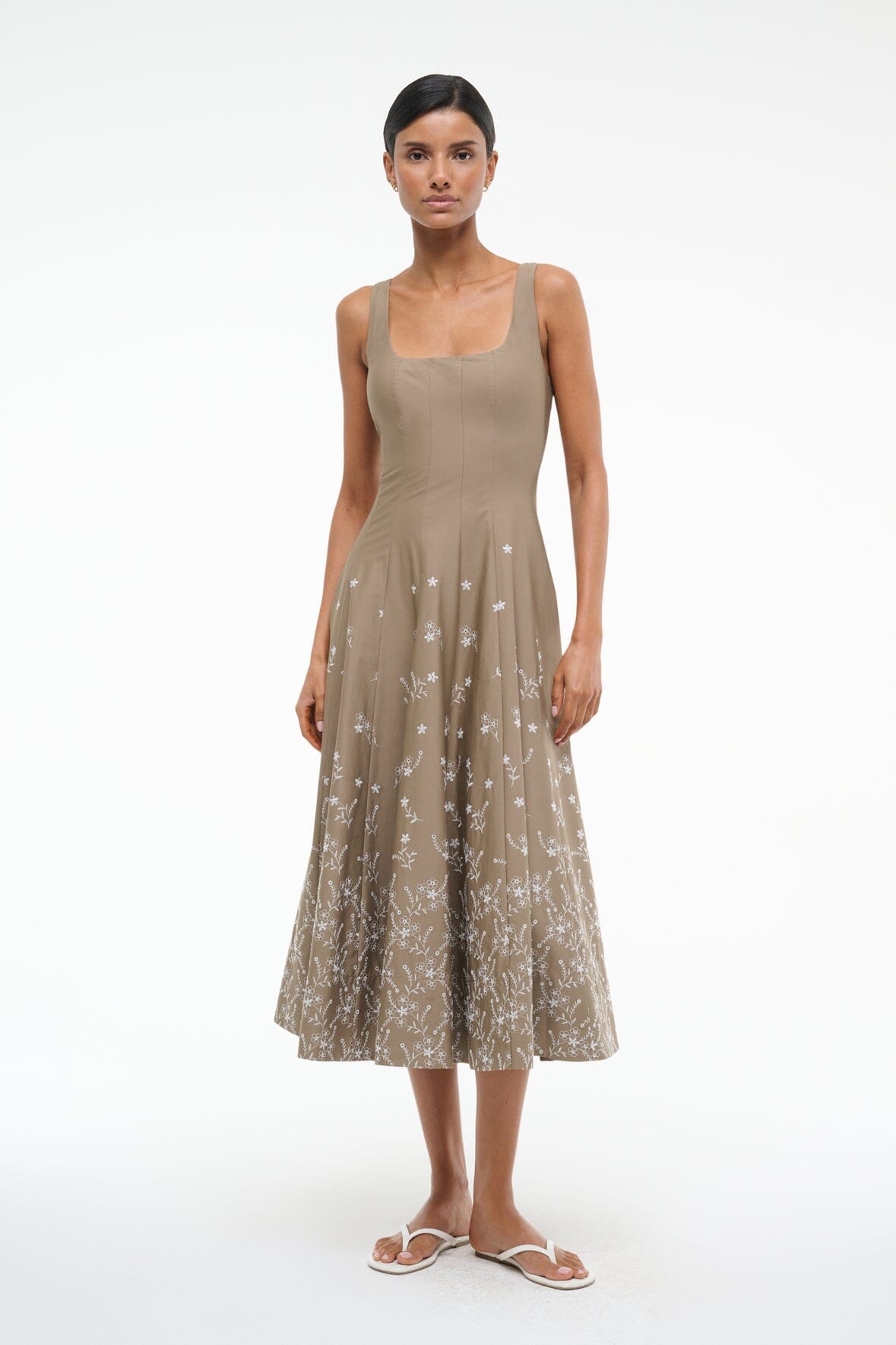 WELLS DRESS | TAUPE EMBROIDERY - Image 3