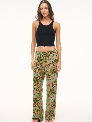 AVOLA BEADED PANT | MOSS FLORAL TAPESTRY