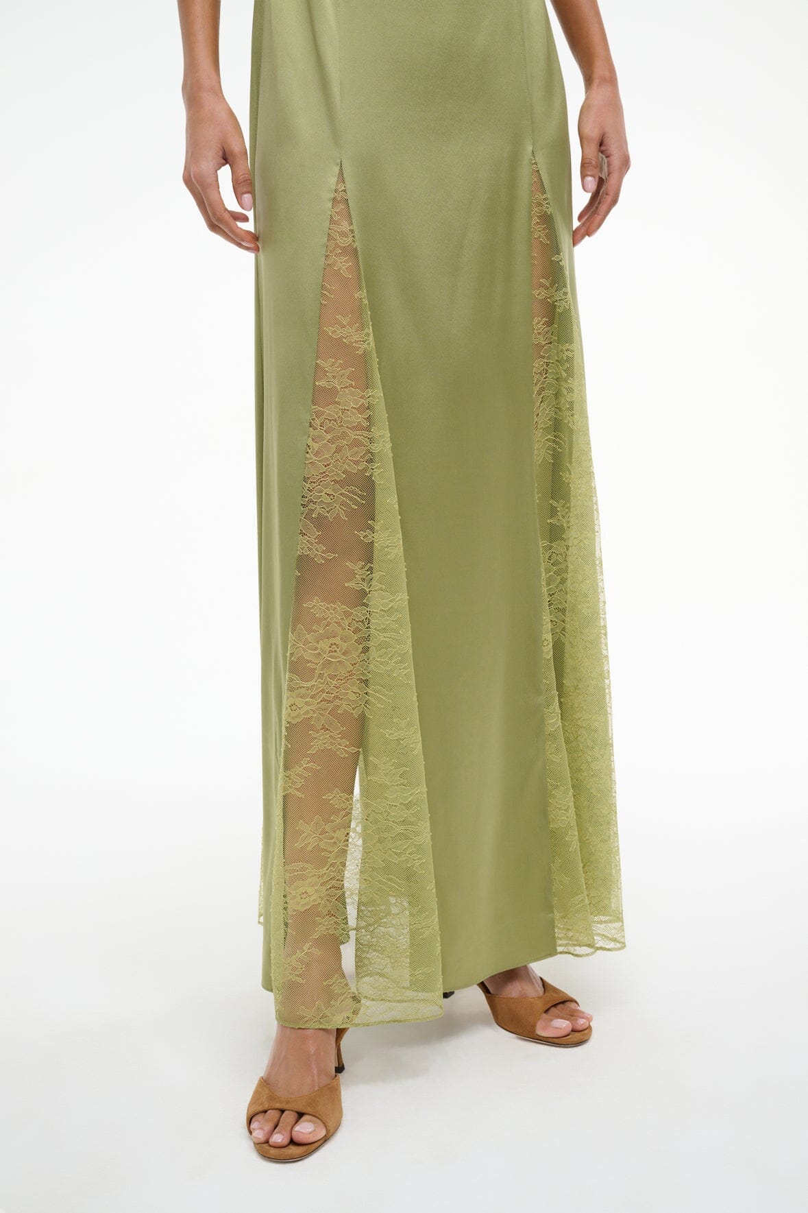 TRINITY SILK DRESS | MOSS - Image 4