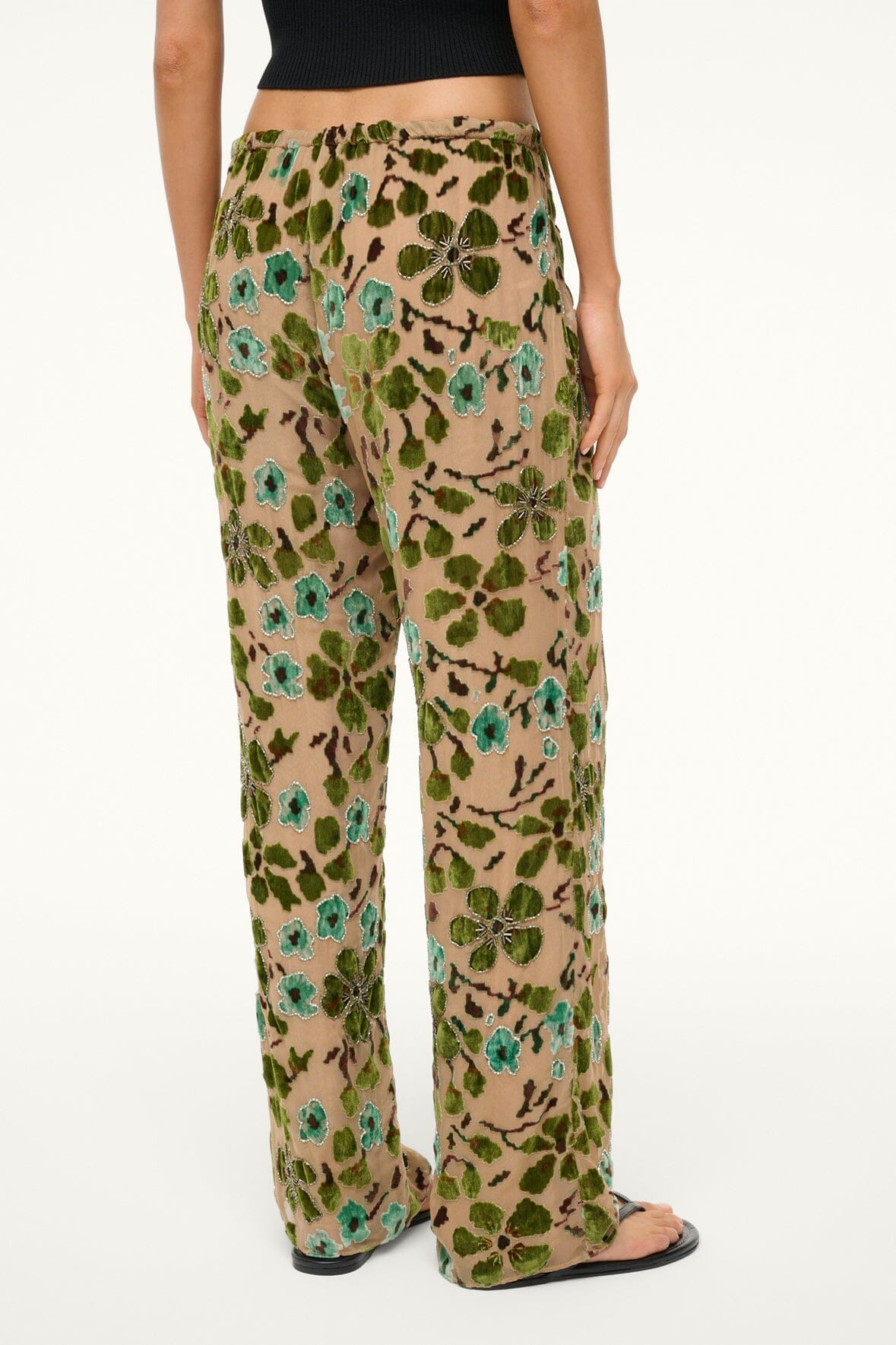 AVOLA BEADED PANT | MOSS FLORAL TAPESTRY - Image 5