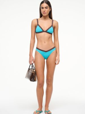 GWEN BIKINI BOTTOM | TEAL DARK CHOCOLATE