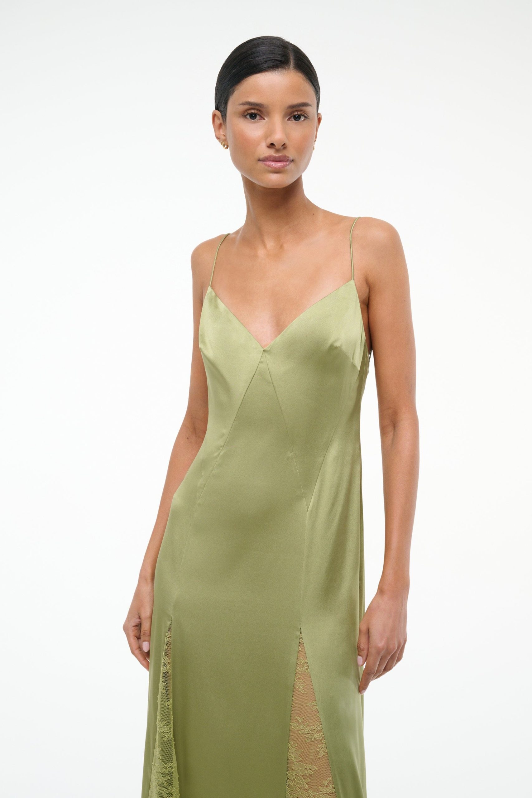 TRINITY SILK DRESS | MOSS - Image 5
