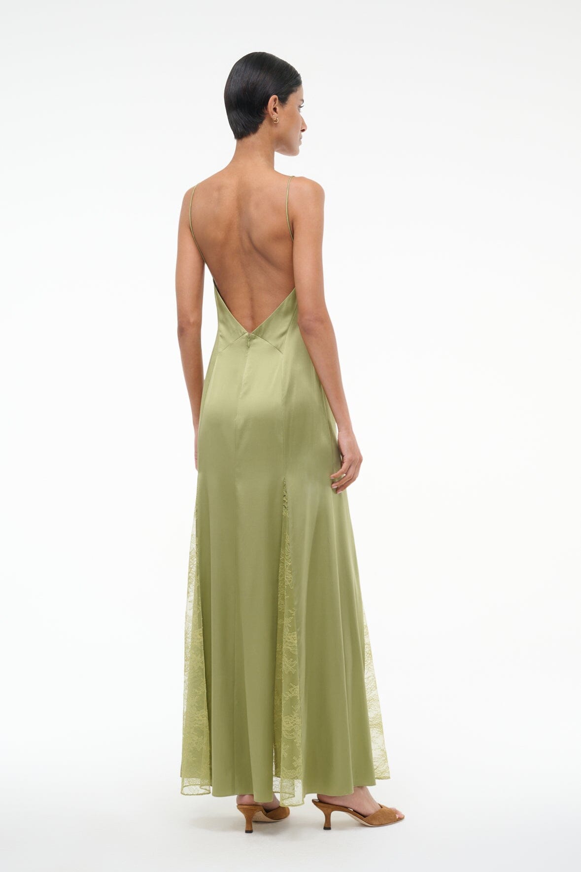 TRINITY SILK DRESS | MOSS - Image 3