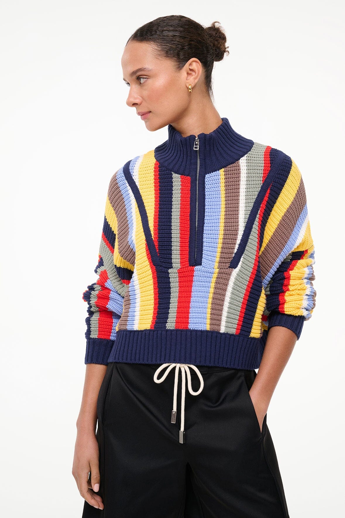 CROPPED HAMPTON SWEATER | MARKET STRIPE - Image 4