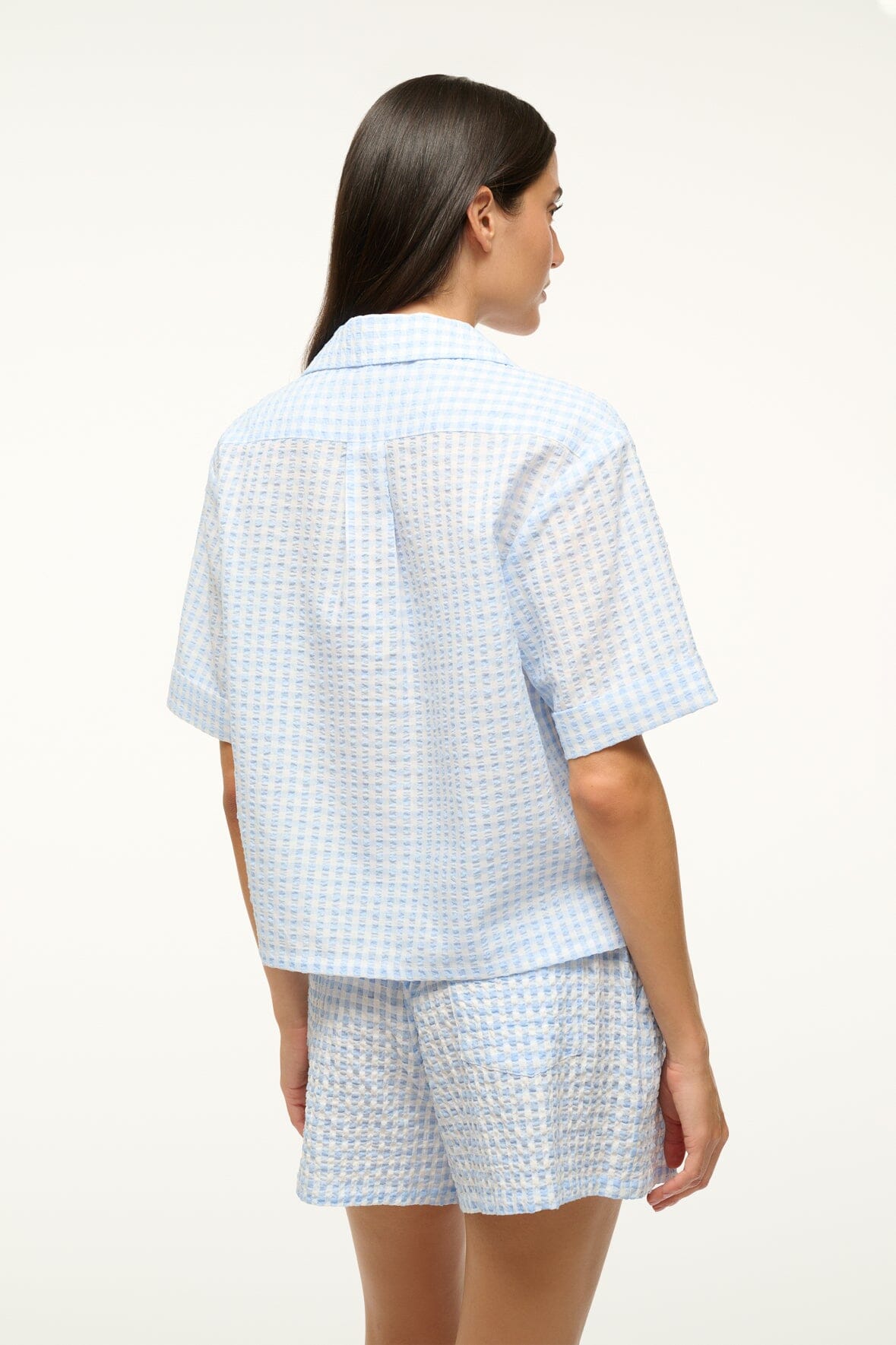 GABI SHIRT | SKY GINGHAM - Image 5