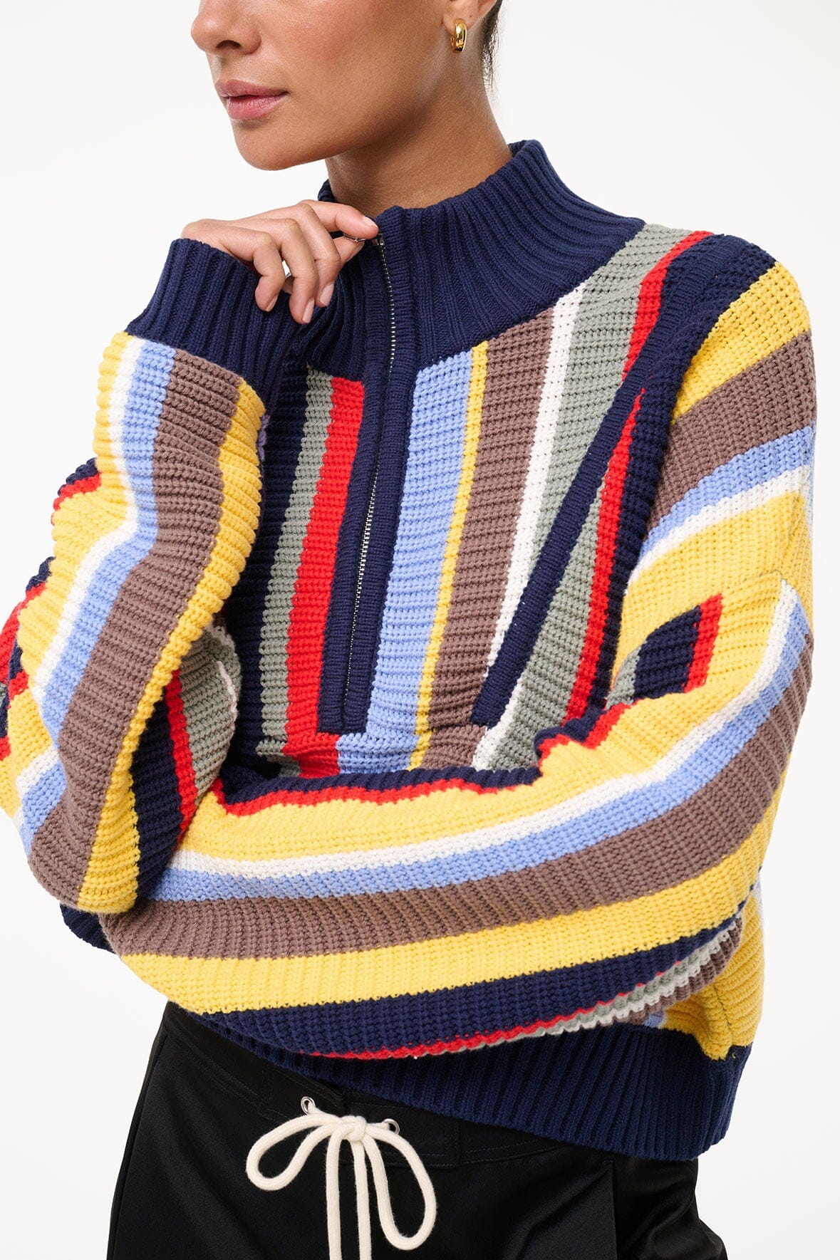 CROPPED HAMPTON SWEATER | MARKET STRIPE - Image 6