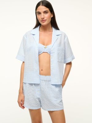 GABI SHIRT | SKY GINGHAM