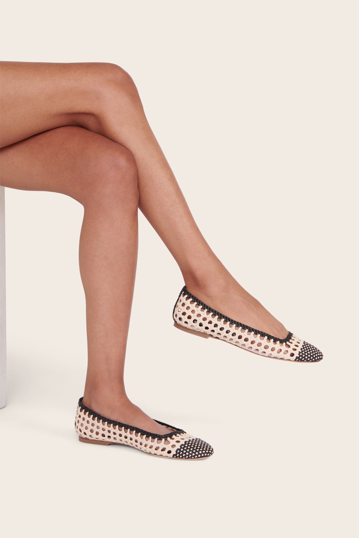 NELL CROCHET BALLERINA | CREAM BLACK - Image 2