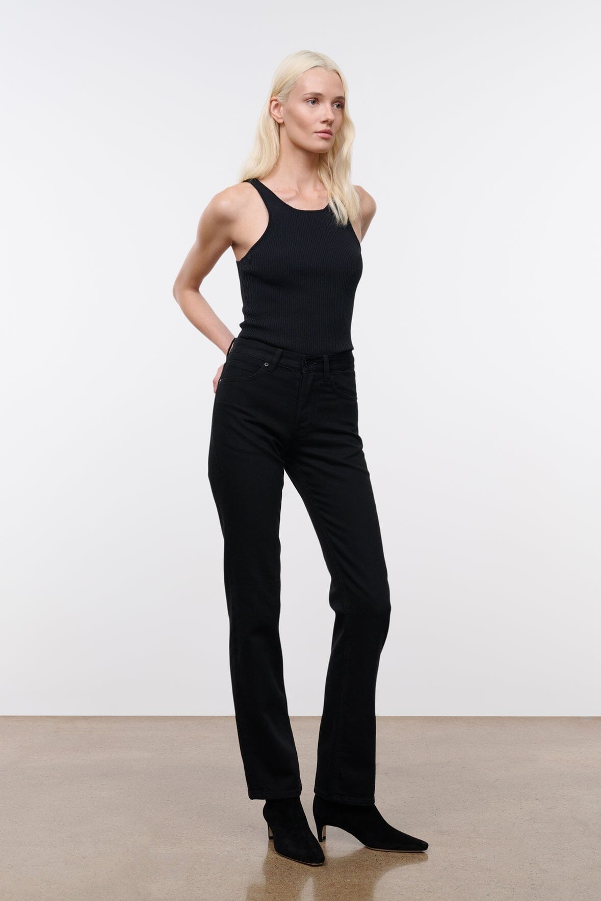 TEDDY STRAIGHT JEAN | BLACK - Image 2