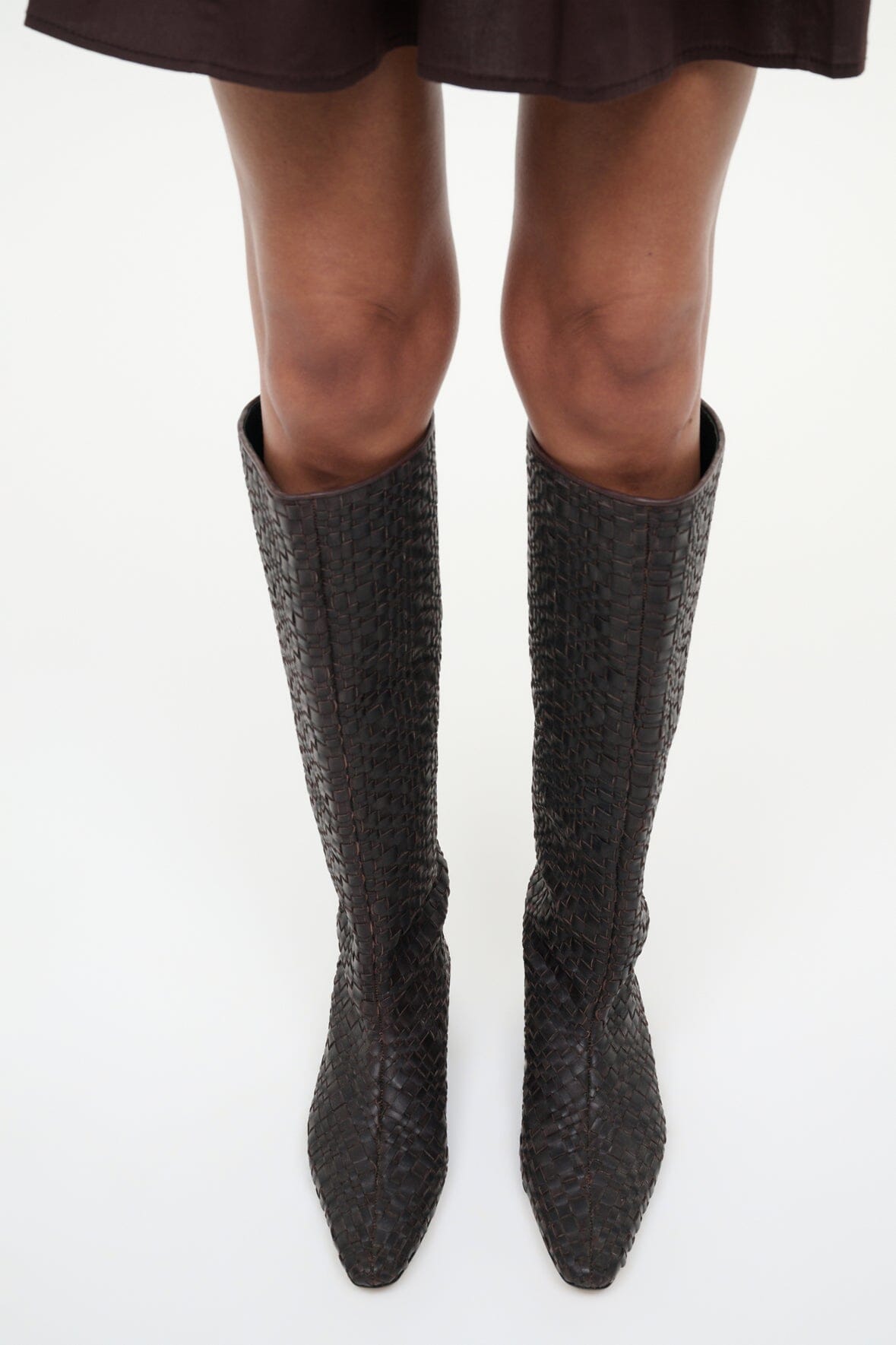 WALLY FLAT BOOT | ESPRESSO WOVEN LEATHER - Image 6