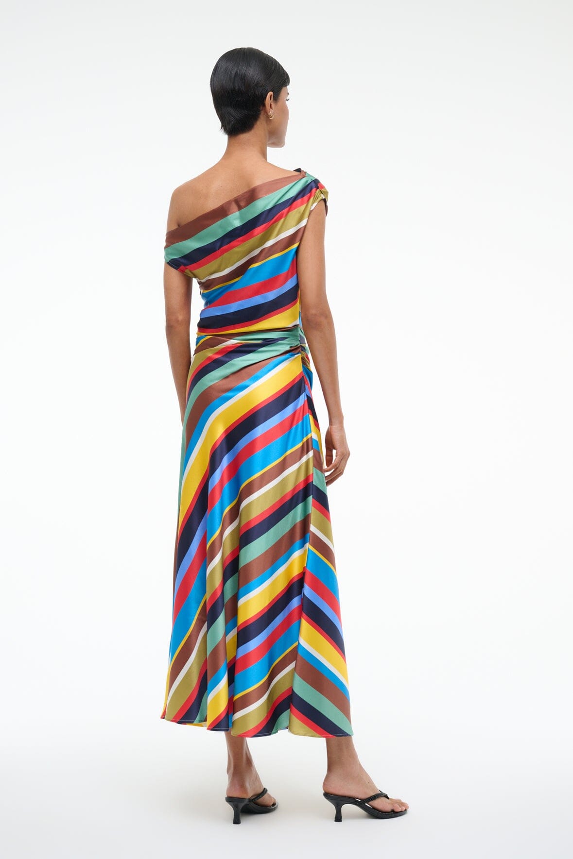 PHARE SILK DRESS | MARKET STRIPE - Image 4