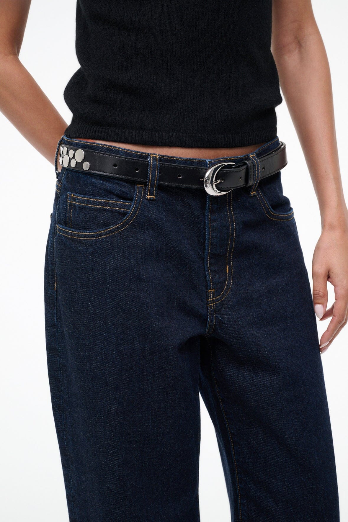 MOON BUCKLE BELT | RIVETS - Image 4