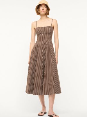WYLIE DRESS | DARK OAK MICRO STRIPE