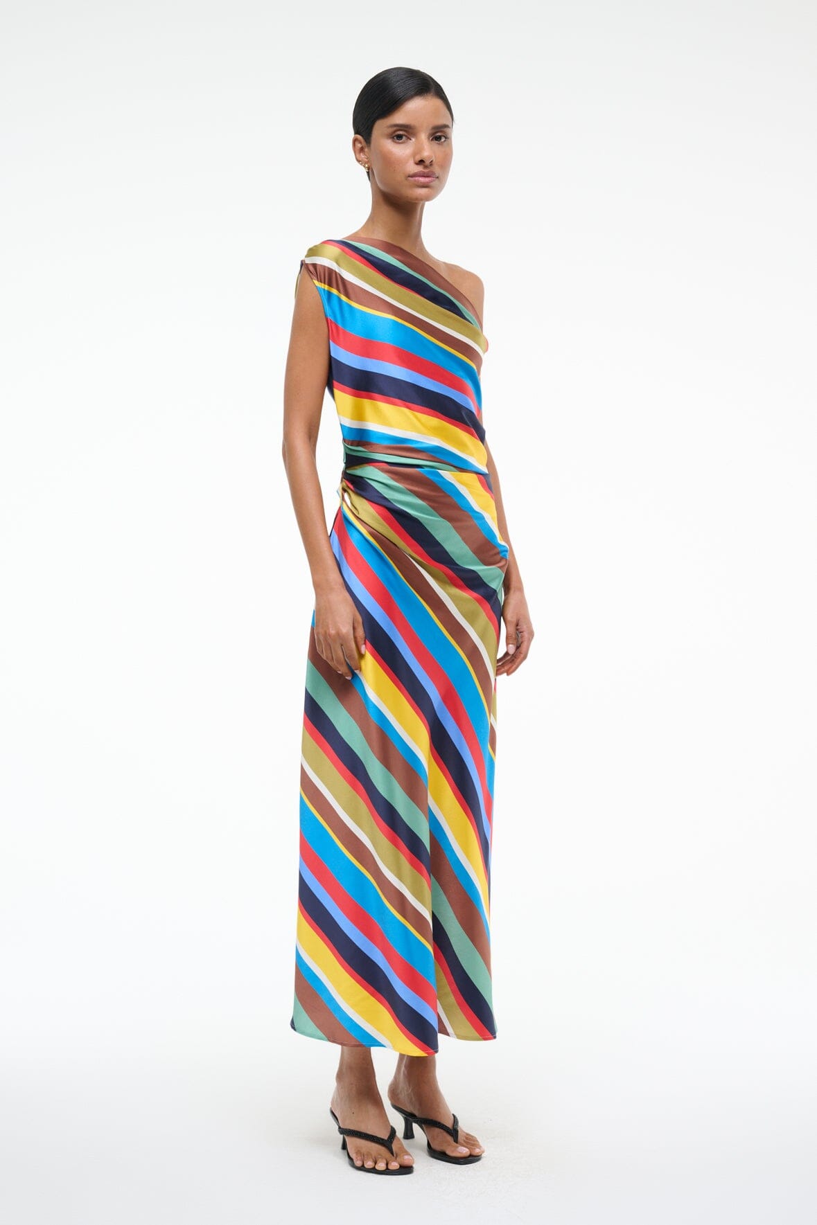 PHARE SILK DRESS | MARKET STRIPE - Image 5
