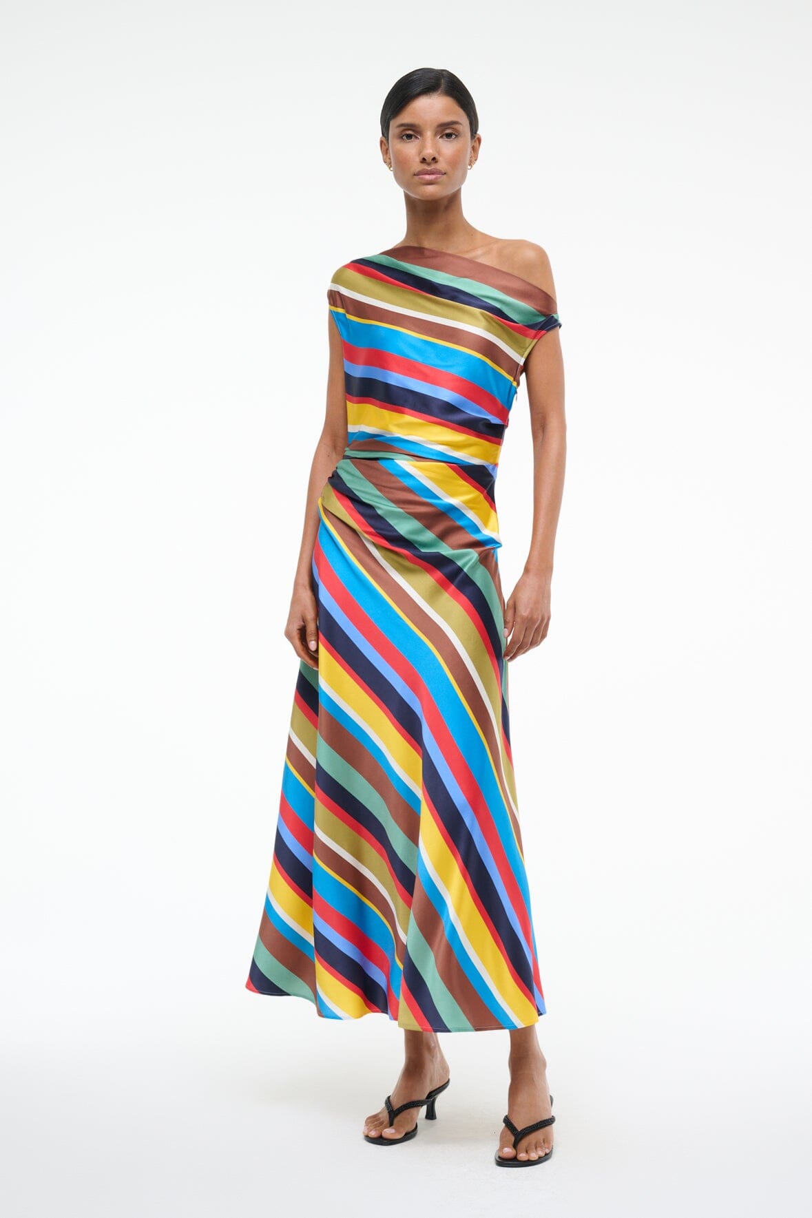 PHARE SILK DRESS | MARKET STRIPE - Image 3