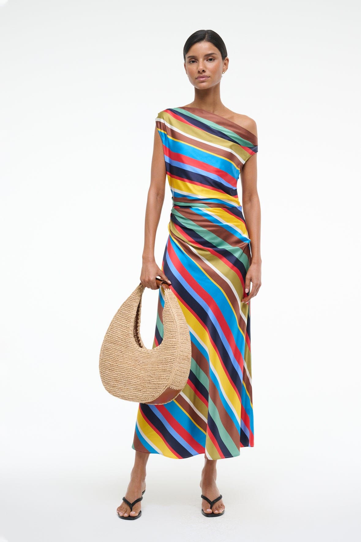 PHARE SILK DRESS | MARKET STRIPE