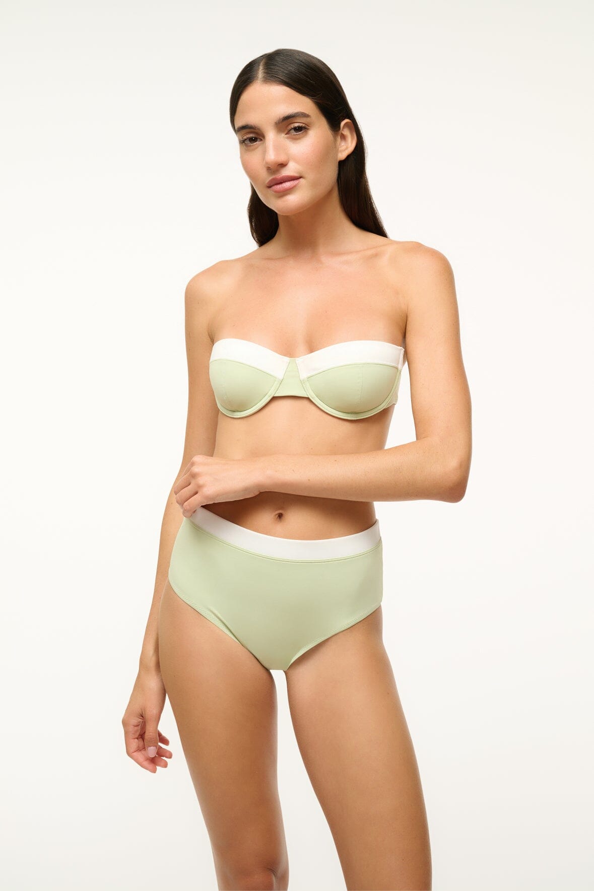 JO BALCONETTE BIKINI TOP | PALE JADE WHITE - Image 5