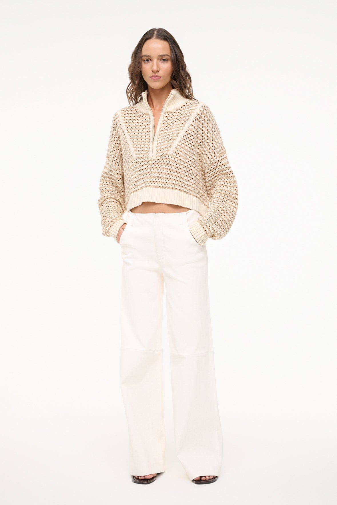 CROPPED HAMPTON SWEATER | BREEZE CREME - Image 4