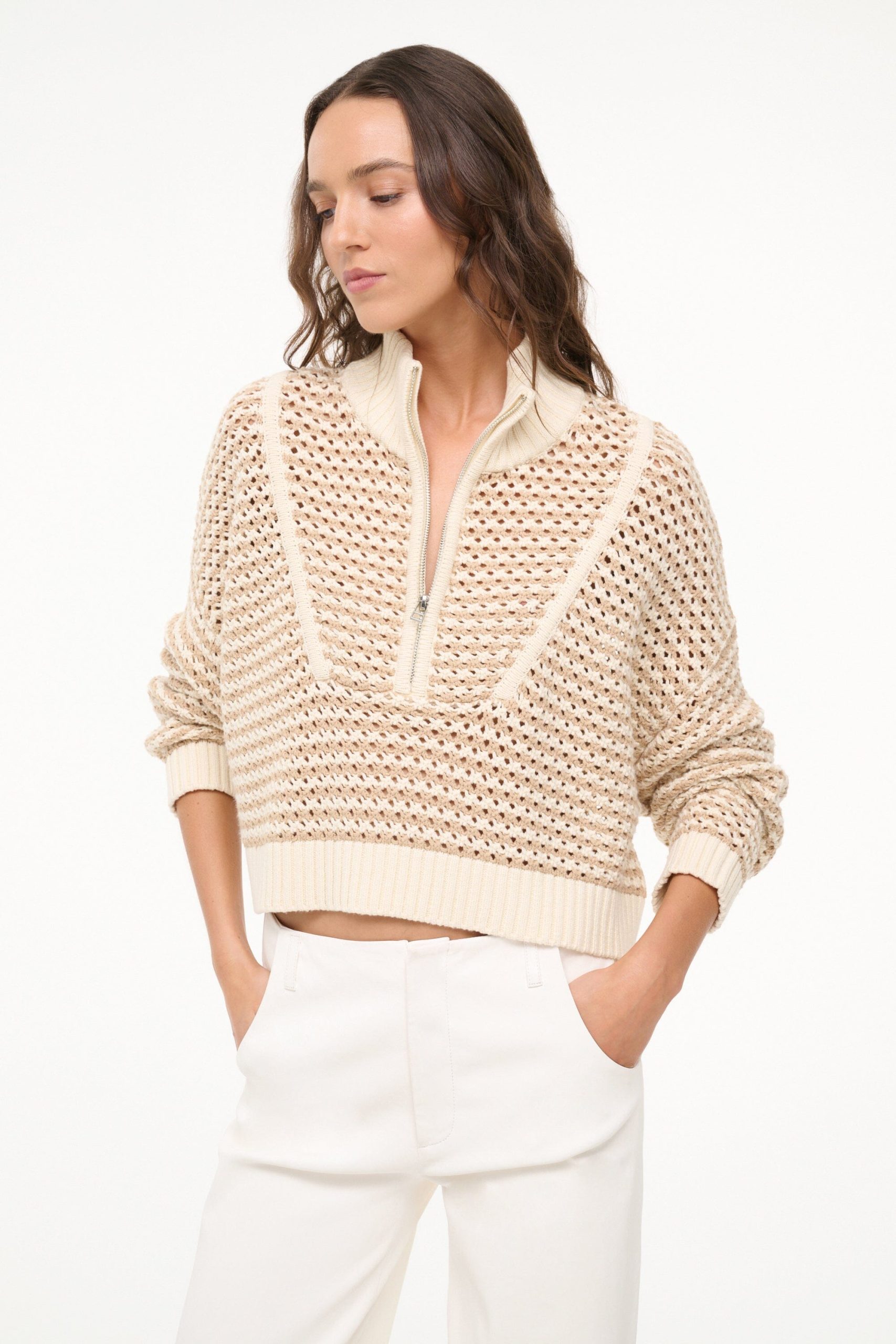 CROPPED HAMPTON SWEATER | BREEZE CREME - Image 3