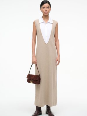 LESLIE DRESS | SAND WHITE