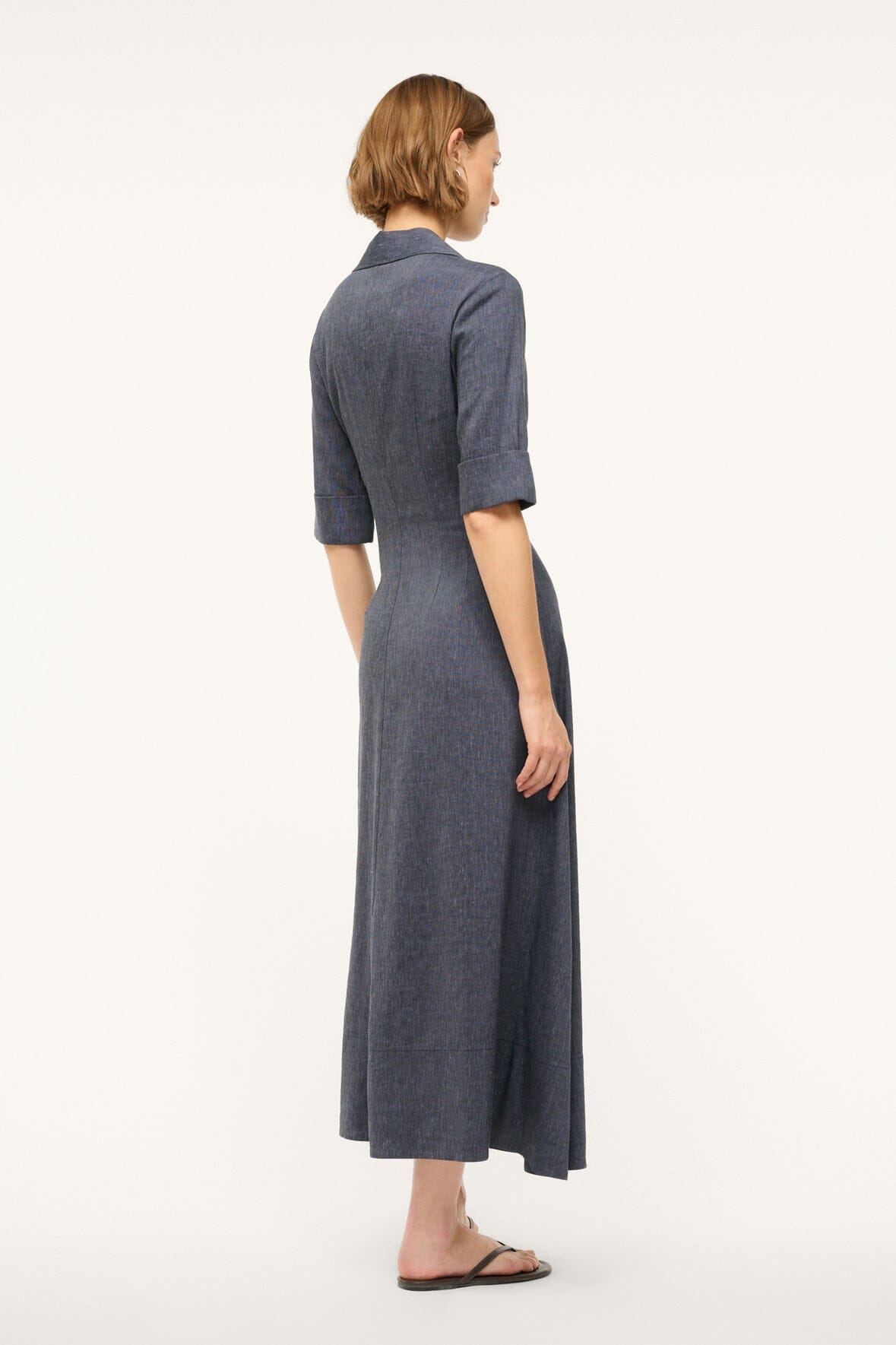 JOAN LINEN DRESS | CHAMBRAY - Image 3