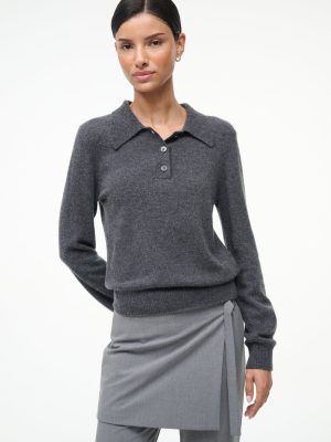 GEMMA CASHMERE SWEATER | CHARCOAL