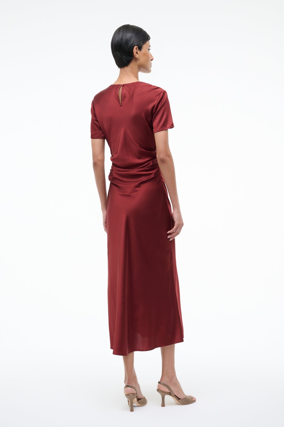 MARCEL SILK DRESS | SANGRIA - Image 3