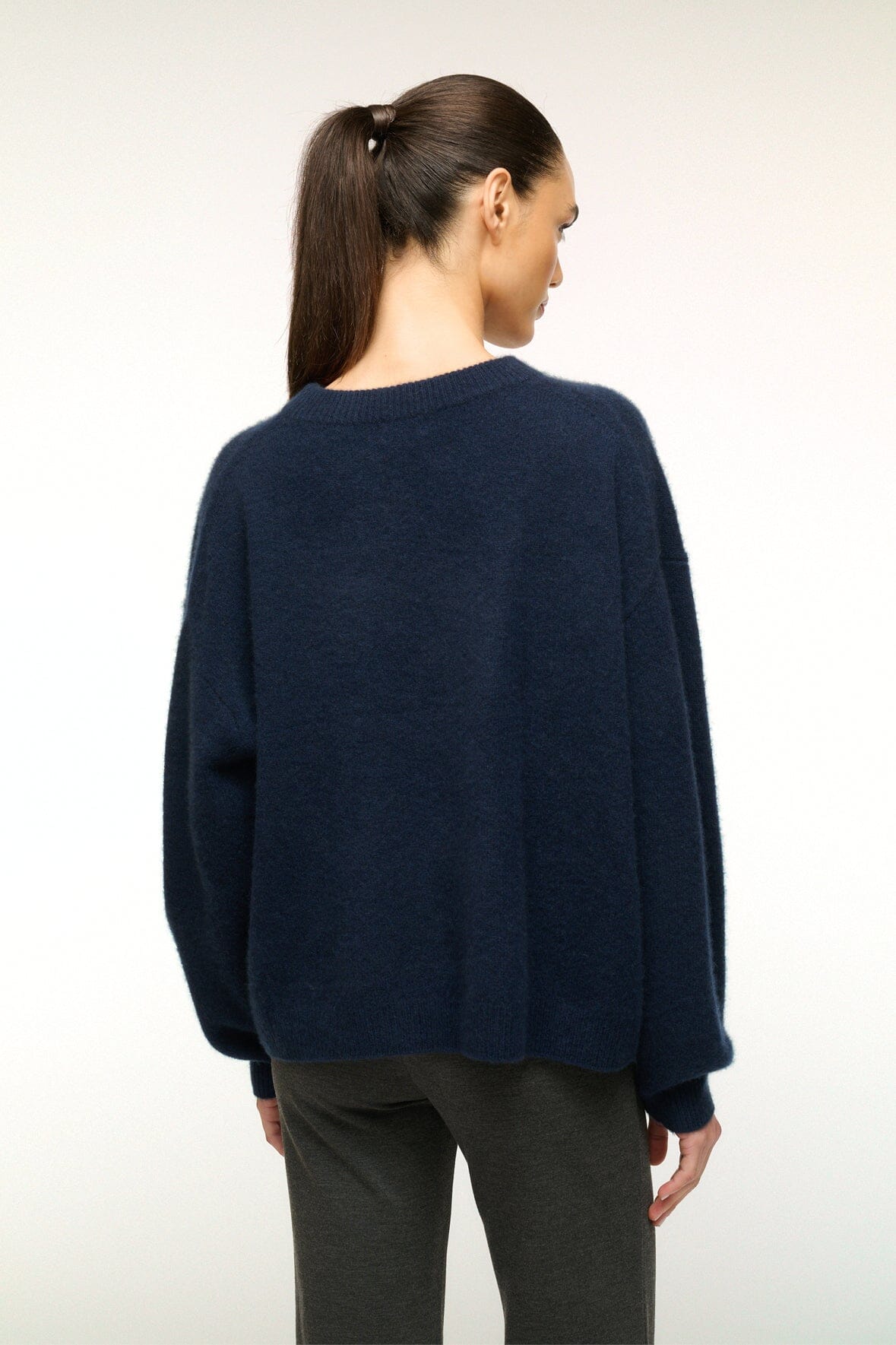 SERRANO CASHMERE RELAXED CREW | NAVY - Image 3