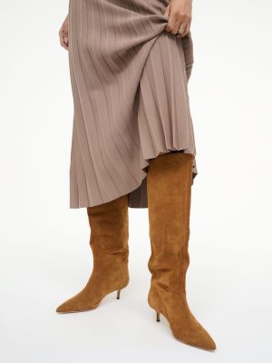 SEBASTIAN KITTEN HEEL BOOT | TAN