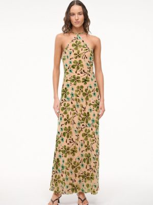 CUBISM DRESS | MOSS FLORAL TAPESTRY