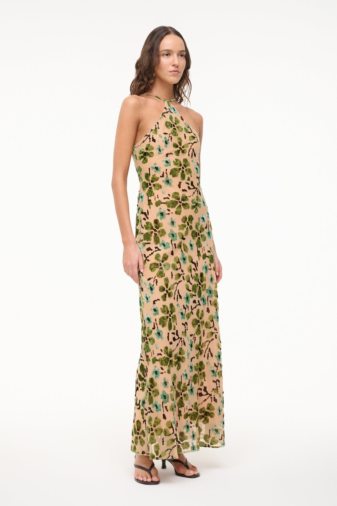 CUBISM DRESS | MOSS FLORAL TAPESTRY - Image 3