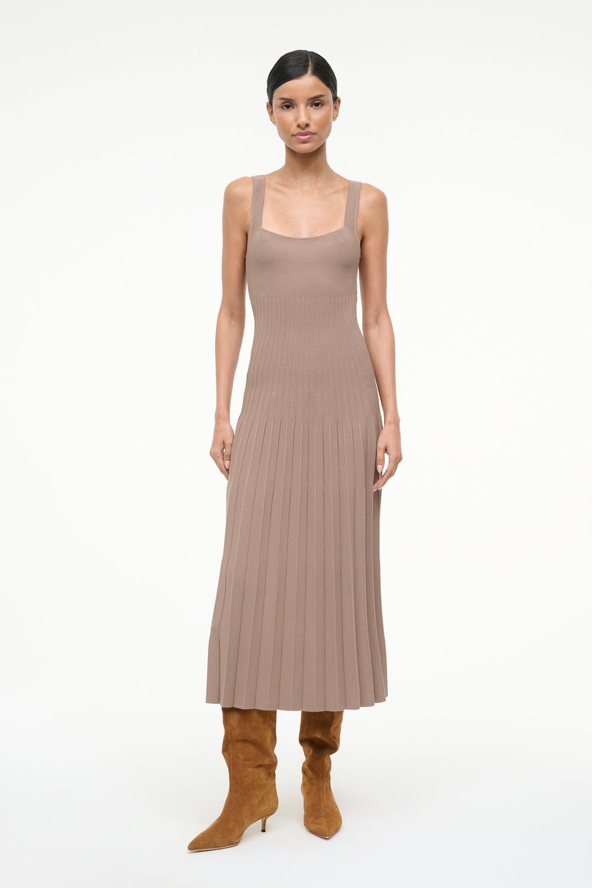 SEBASTIAN KITTEN HEEL BOOT | TAN - Image 4