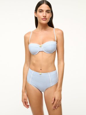 JO BALCONETTE BIKINI TOP | SKY MICRO CHECK