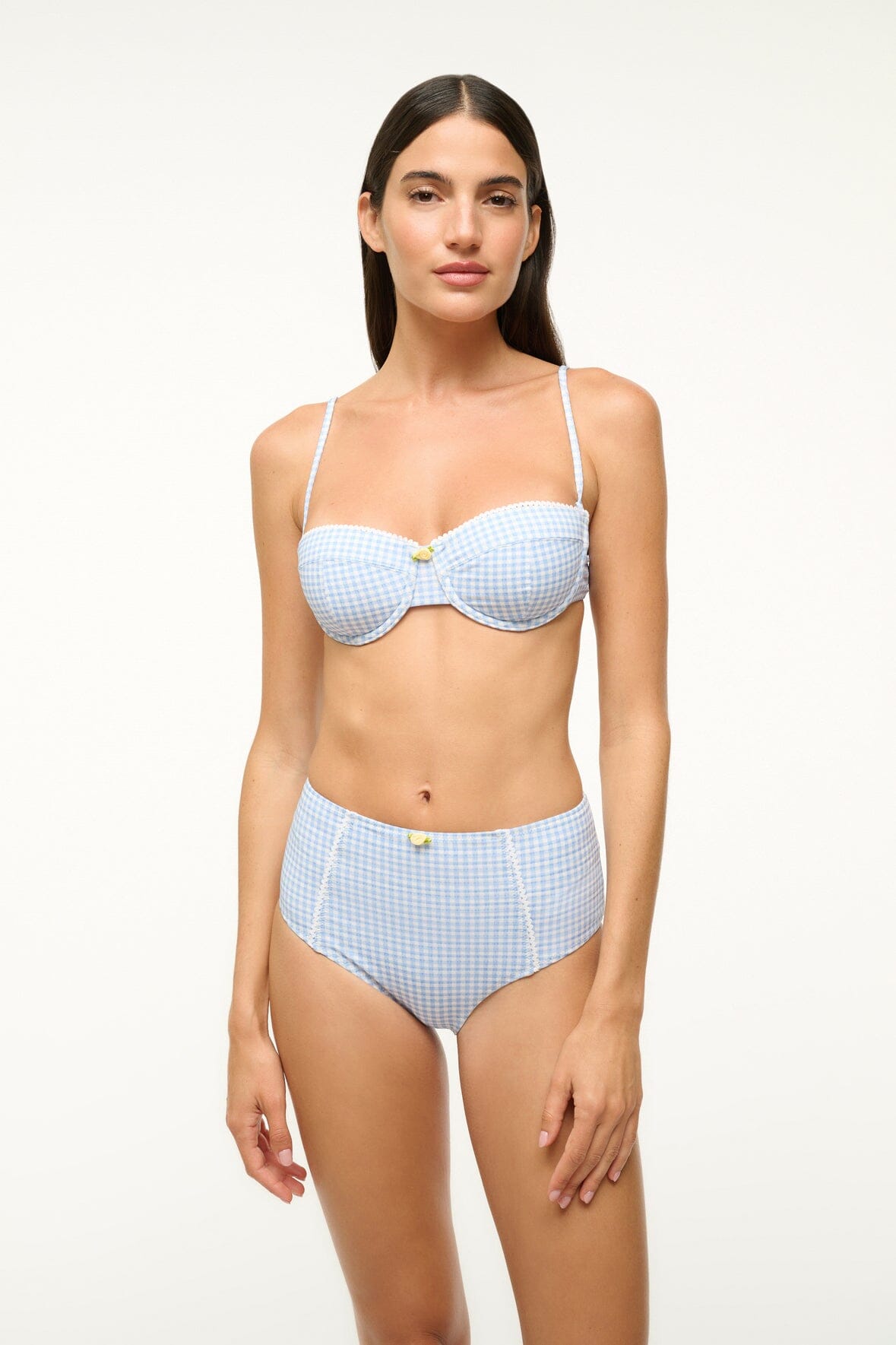 JO BALCONETTE BIKINI TOP | SKY MICRO CHECK