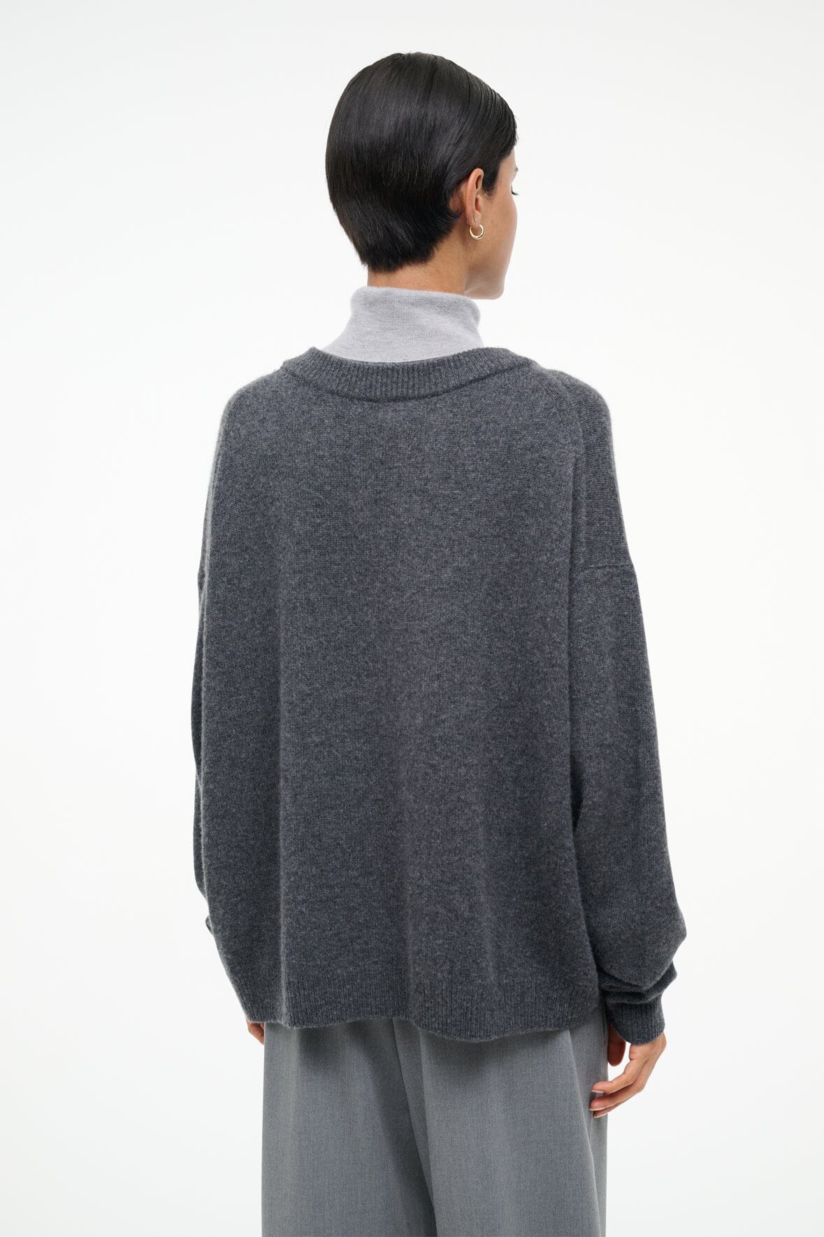 DORIS CASHMERE SWEATER | CHARCOAL - Image 3