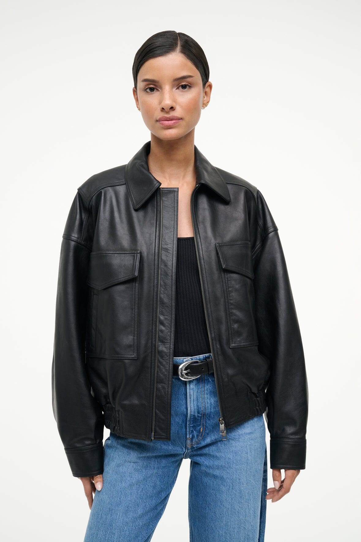 EUGENE LEATHER JACKET | BLACK - Image 2