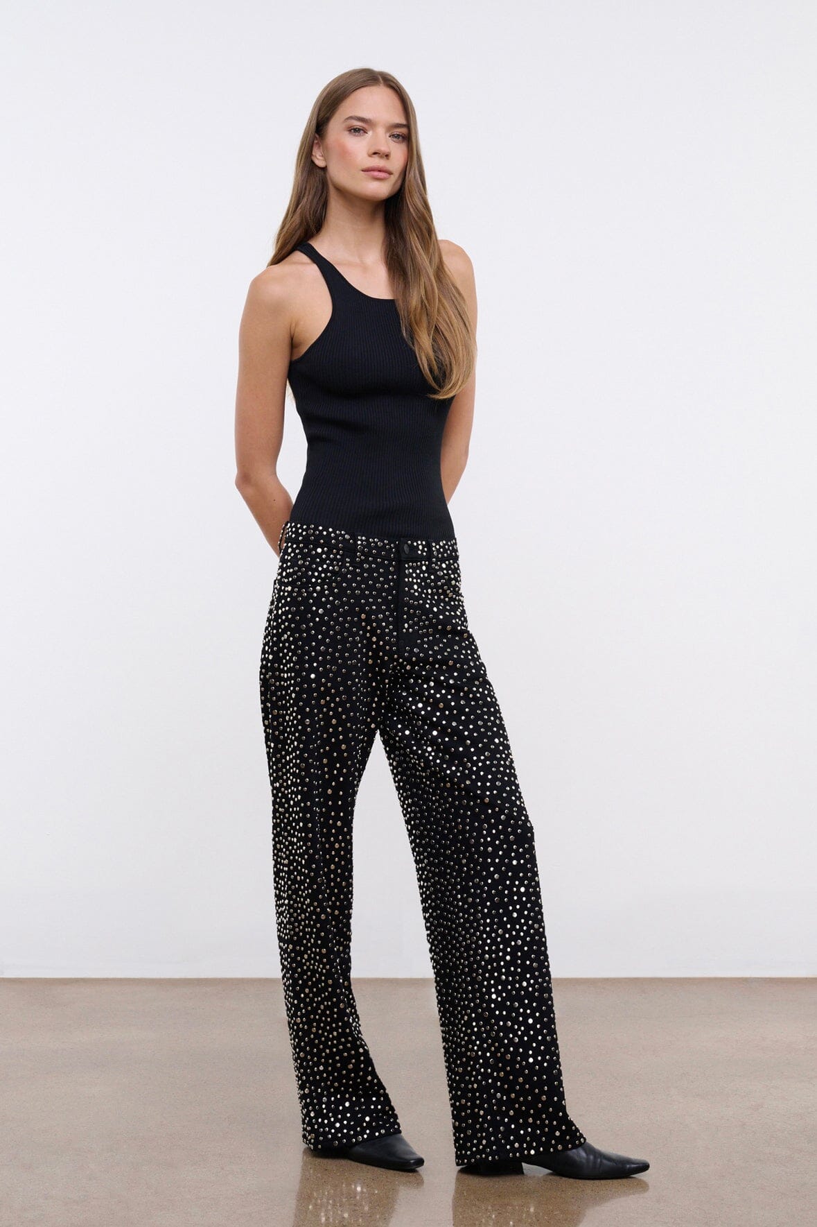GUS RELAXED JEAN | STUDDED BLACK - Image 2
