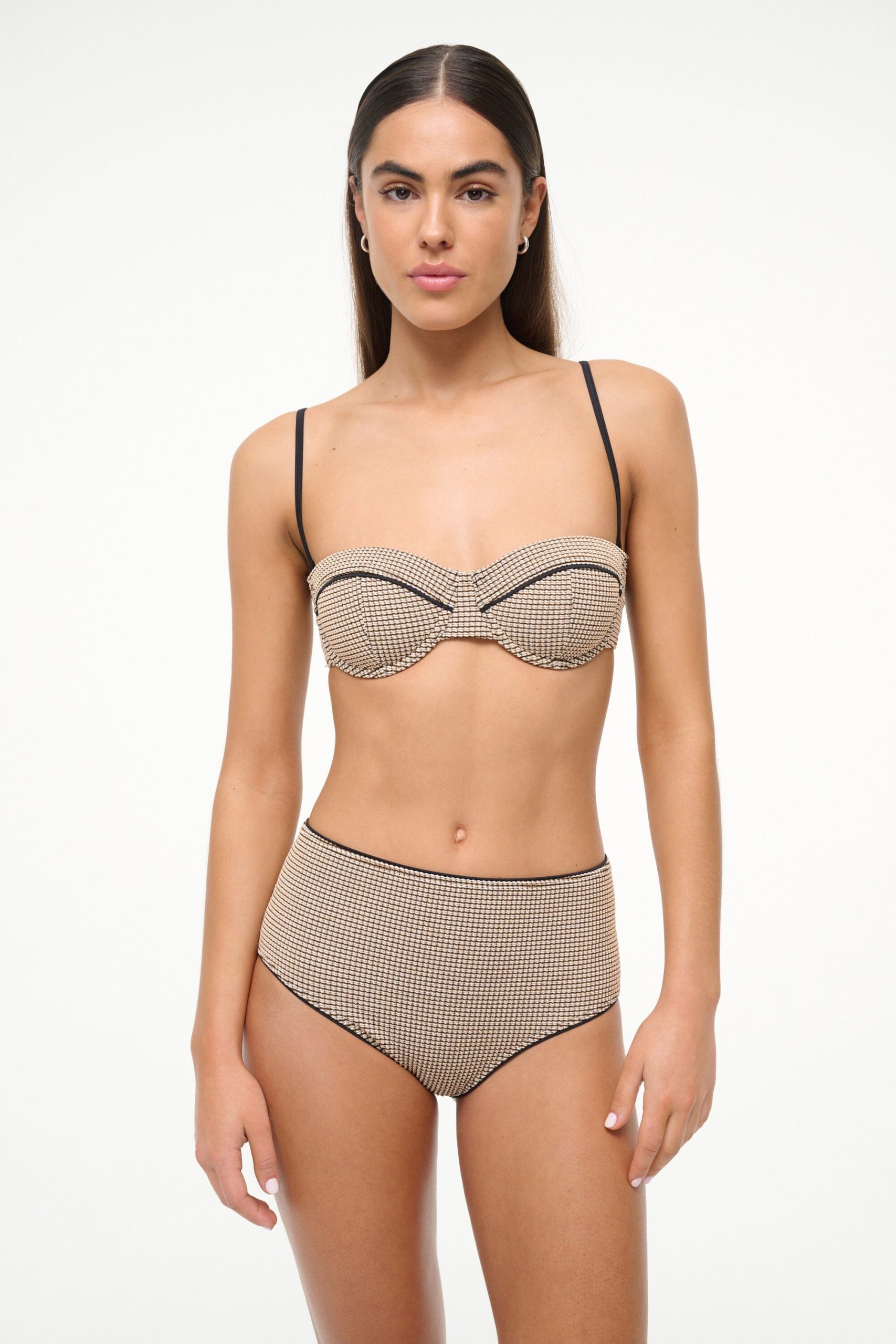 DEVON HIGH RISE BIKINI BOTTOM | NATURAL PIQUE - Image 2
