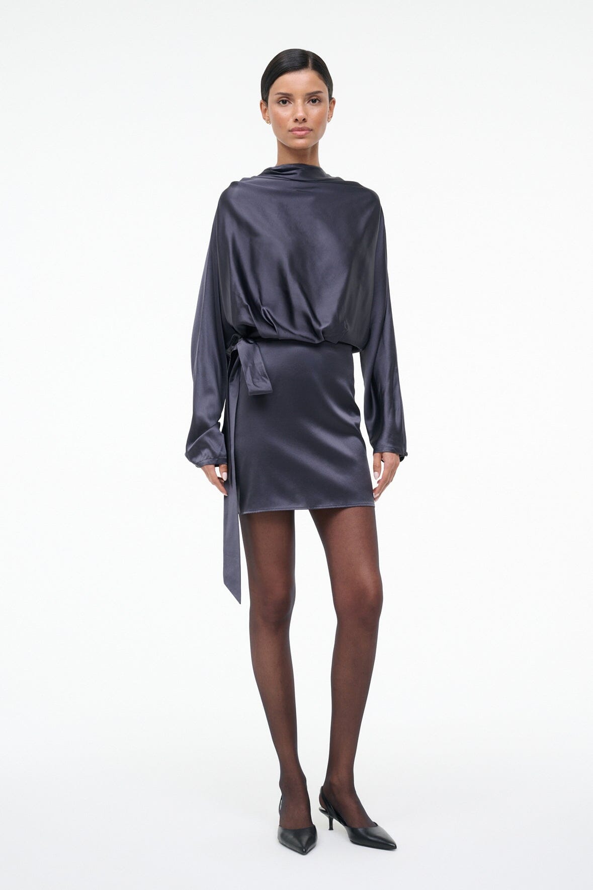 PHOEBE SILK MINI DRESS | NOCTURNE