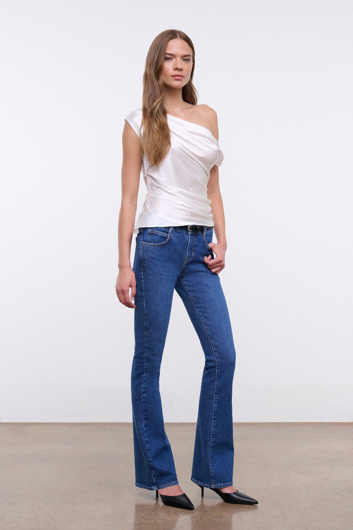 KYLE STRETCH FLARE JEAN | STONE BLUE - Image 2