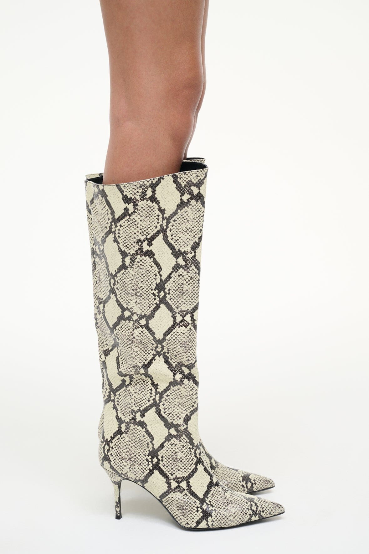 SEBASTIAN HIGH HEEL BOOT | WHITE SNAKE - Image 9