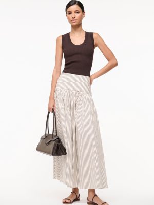 PROCIDA SKIRT | IVORY DARK OAK MICRO STRIPE