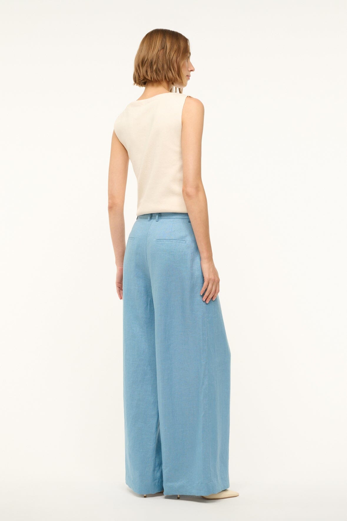 SASHA LINEN PANT | SLATE BLUE - Image 4