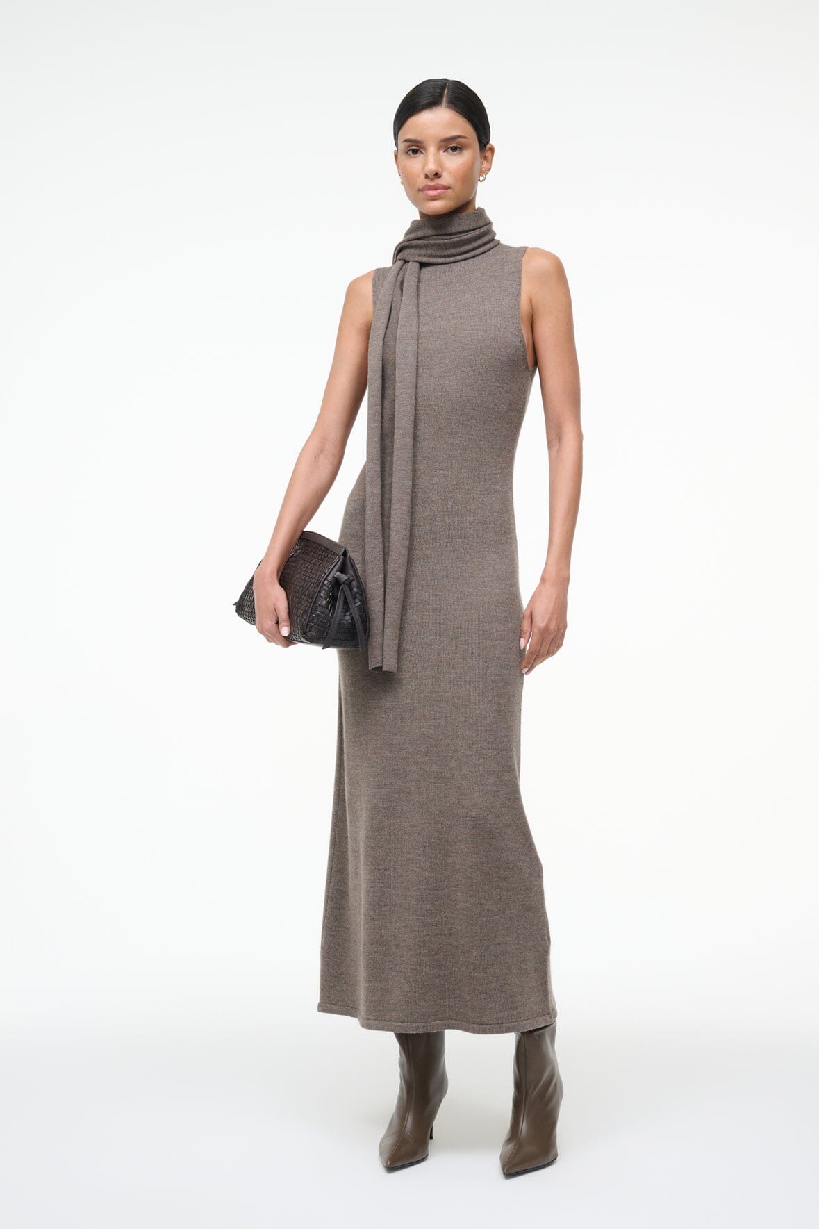 CANAL MIDI DRESS | TRUFFLE - Image 5