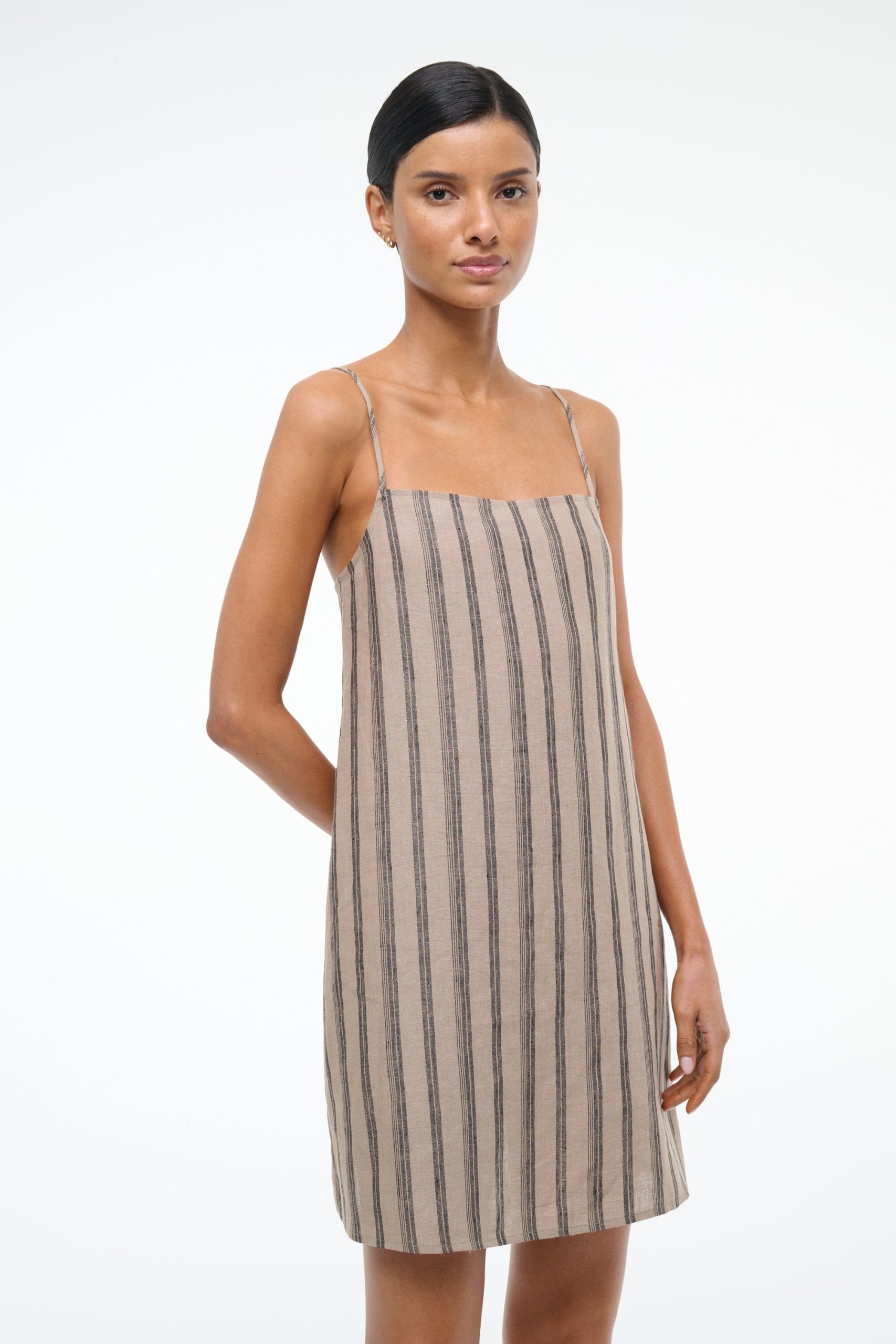 LAURA LINEN MINI DRESS | SAHARA STRIPE - Image 4