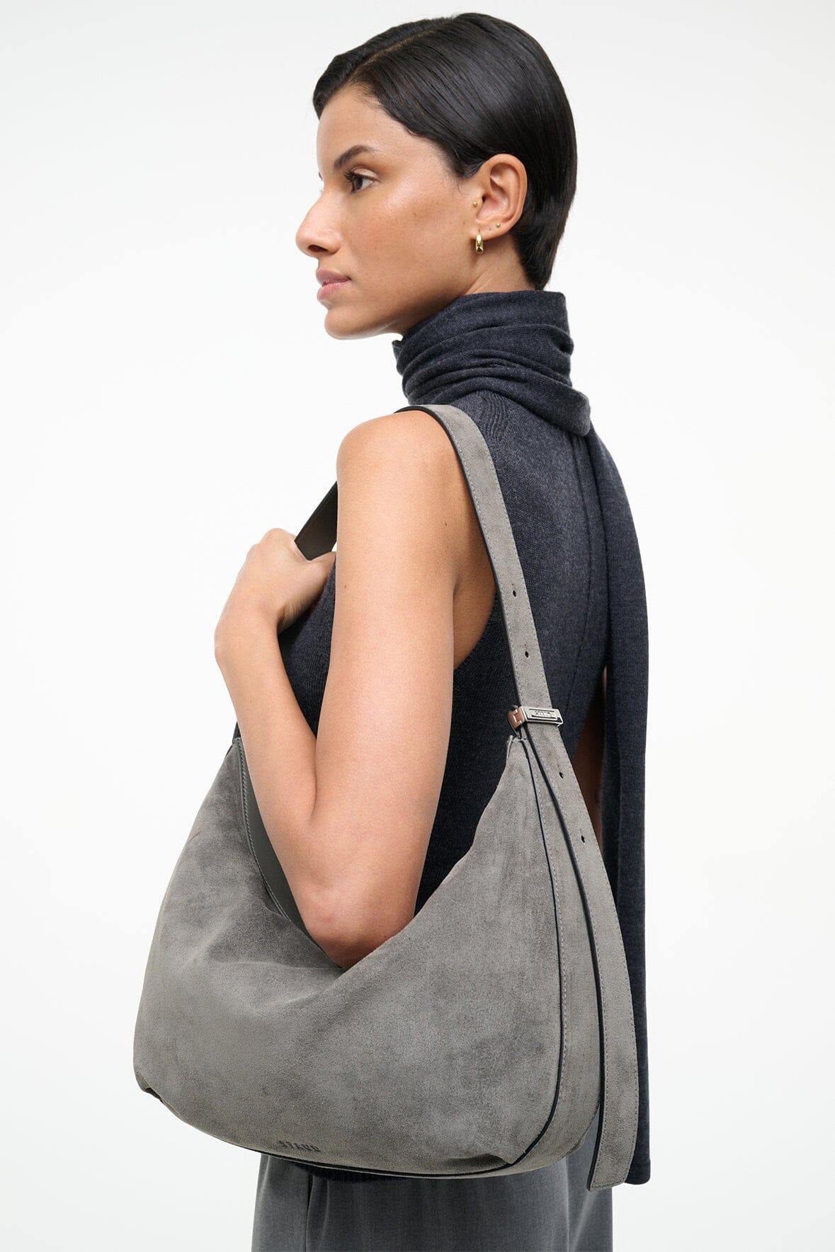 LARGE DEMY SHOULDER BAG | STORM SUEDE - Image 7